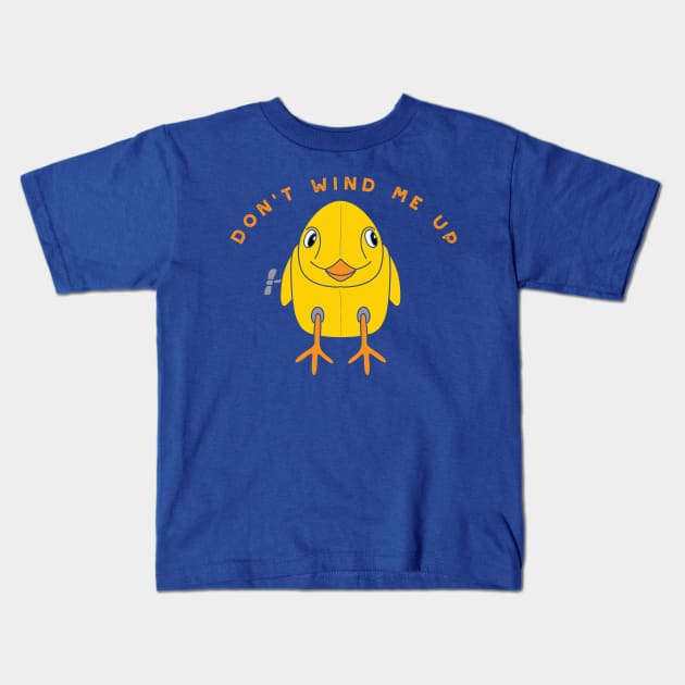 Don't Wind Me Up Kids T-Shirt by Alissa Carin